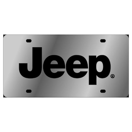 Eurosport Eurosport 1418-1 Jeep Logo Type Black License Plate EUR1418-1